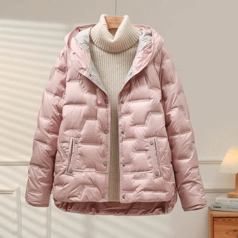 2024 Women’s Casual Hooded White Duck Down Coat - Autumn Winter Fashion - Buy Center US