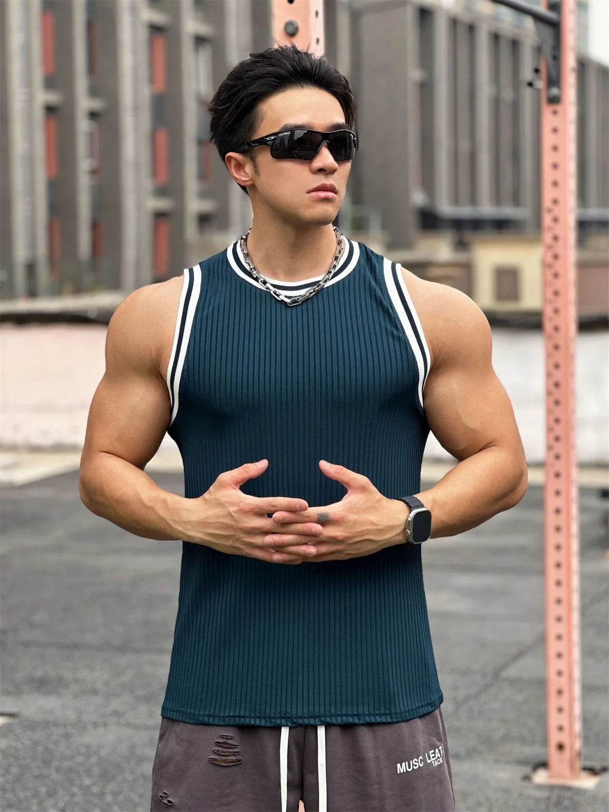 Men's Summer Bodybuilding Tank Tops - Casual Gym Workout Sleeveless Shirt - Buy Center US