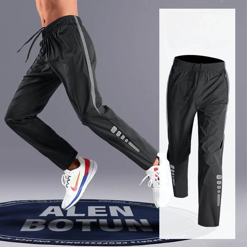 Men's Lightweight Athletic Sweatpants - Quick-Dry, Breathable Nylon Trousers - Buy Center US