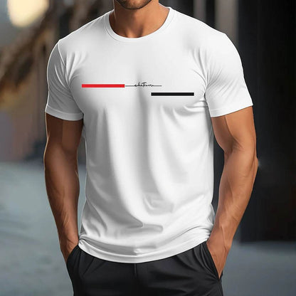 Trendy Summer Casual Men's T-Shirt - Oversized Letter Print, Quick Dry - Buy Center US