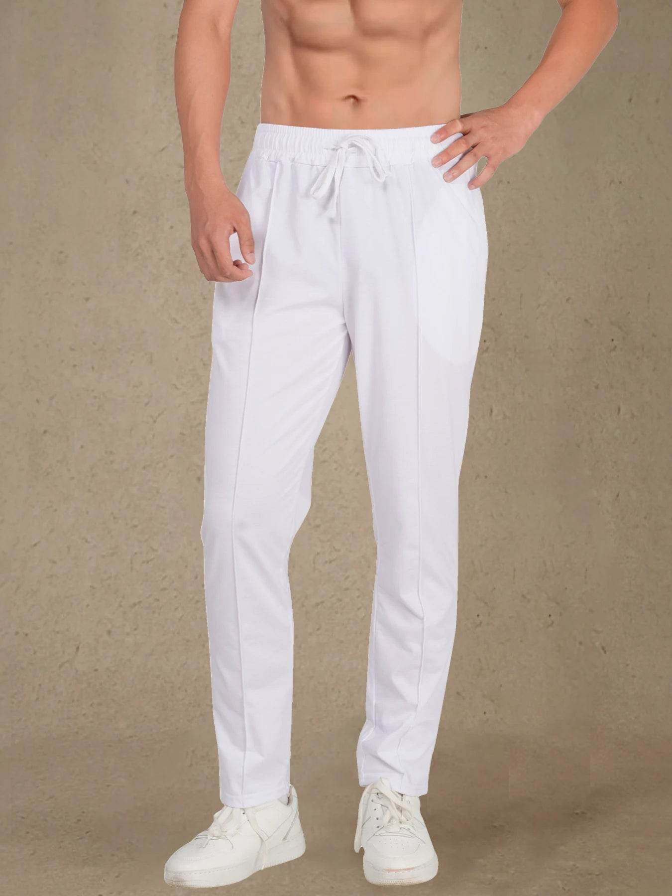 2024 Men's Casual Solid Color Pants - Lightweight Loose Fit Style - Buy Center US