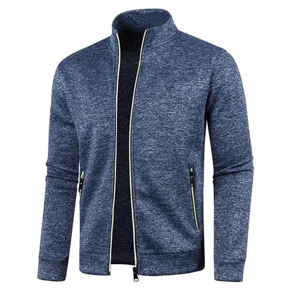 Men's Casual Thicken Jacket - Zipper Stand Collar Slim Fit Outerwear - Buy Center US