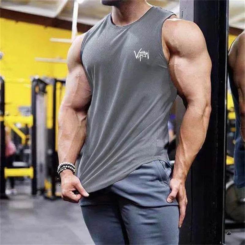 RUASPV Men's Gym Fitness Tank Top - Quick-Drying Sleeveless Casual Vest - Buy Center US