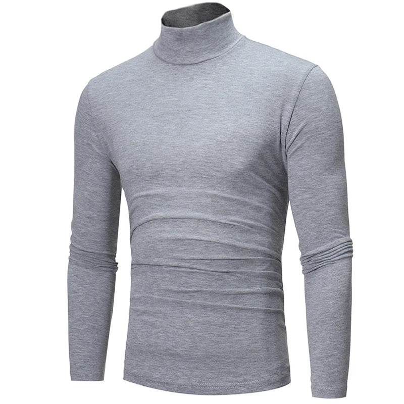 Men's Casual Slim Fit Turtleneck Pullover - Lightweight & Breathable Top - Buy Center US