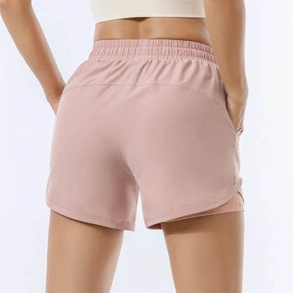 Women's High-Waisted Loose Sports Shorts - Fast Dry Yoga Fitness - Buy Center US