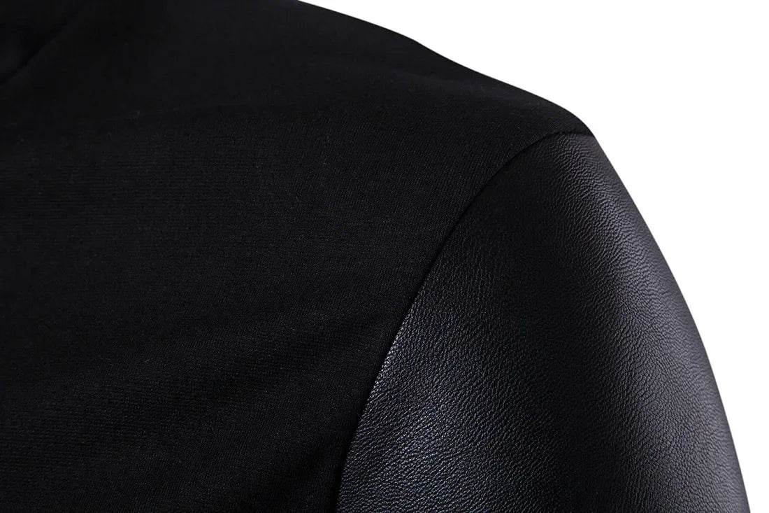 Donsignet Men's Spring Fashion Jacket - Slim Fit Knitted Leather Style - Buy Center US