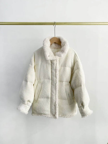 Kuzuwata Women's Autumn Winter Puffer Jacket - Long Sleeve & Pockets - Buy Center US