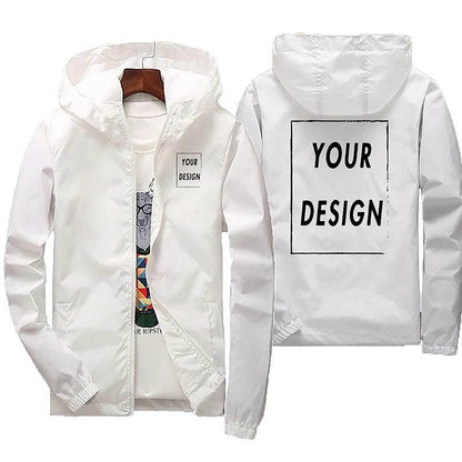Custom Brand Waterproof Men’s Jacket - Casual Windbreaker in Big Sizes - Buy Center US
