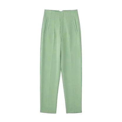 TRAF Women's High Waist Trousers - Formal & Casual Cropped Pants - Buy Center US