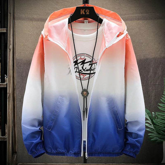 Men's Color Blocking Thin Jacket - Windproof & Breathable Summer Outerwear - Buy Center US