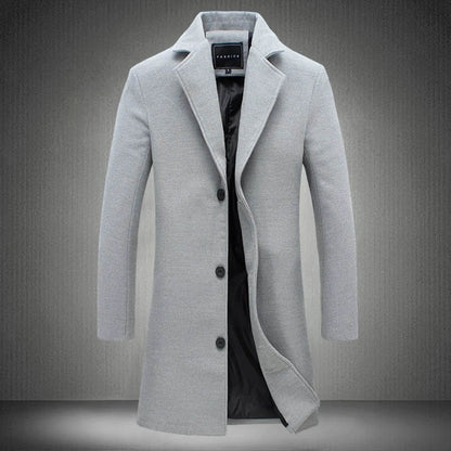 ZOMAXIUJEE Men’s Slim Fit Woolen Winter Jacket - Vintage Style Padded Coat - Buy Center US