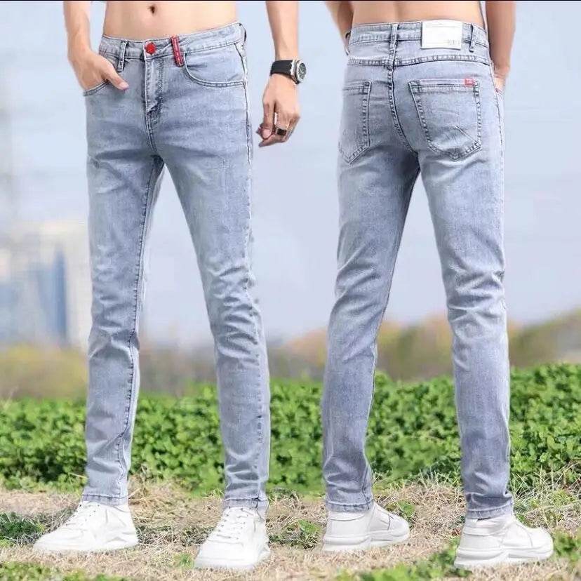 Luxury Men's Blue Jeans - Stylish Slim Fit Casual Denim Pants - Buy Center US