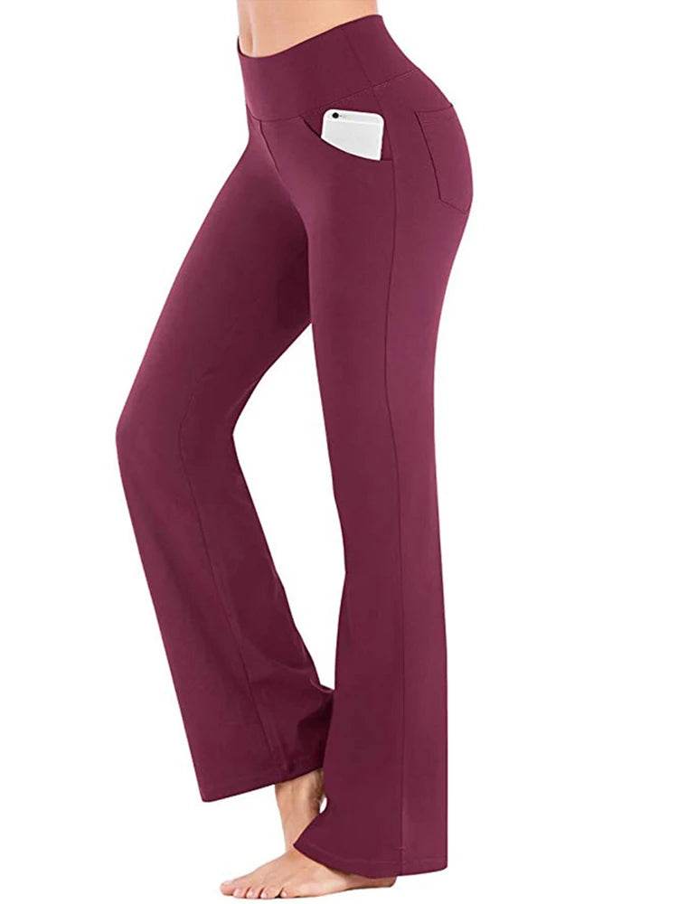 Allukasa High Waist Palazzo Pants - Elegant Slim Fit Trousers for Women - Buy Center US