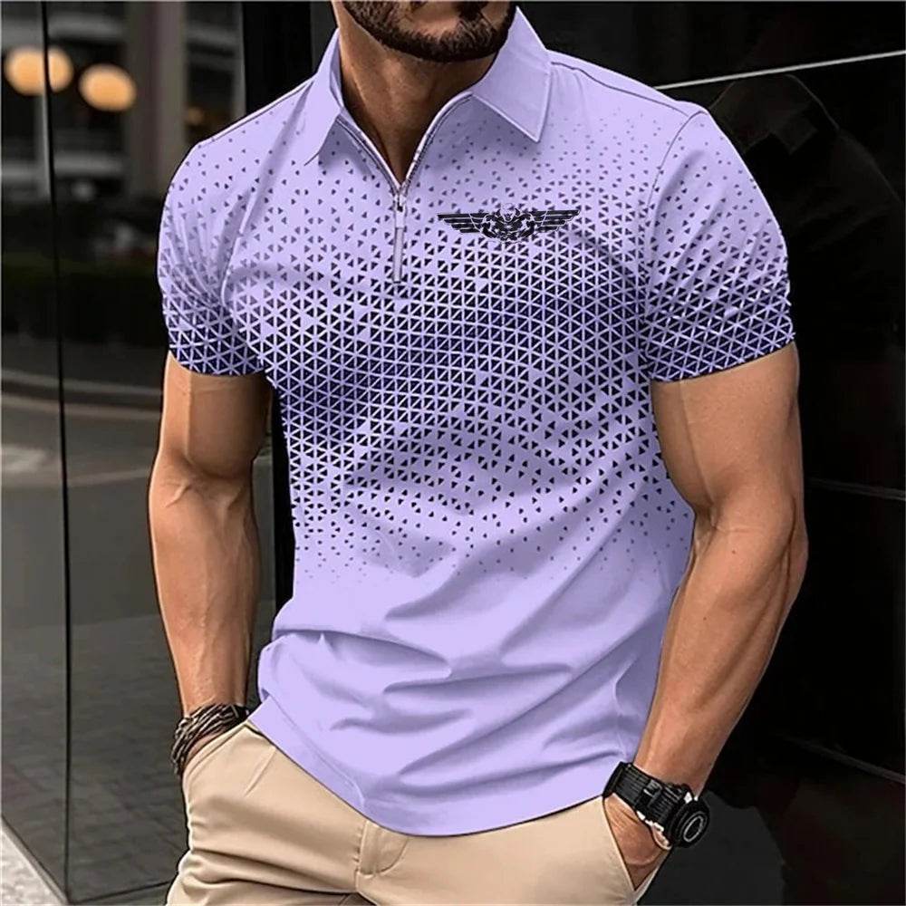 Men's Summer Casual Polo Shirt - Breathable Short-Sleeve Sport Top - Buy Center US