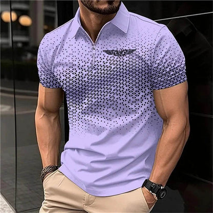 Men's Summer Casual Polo Shirt - Breathable Short-Sleeve Sport Top - Buy Center US