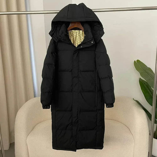 Black Gold Women’s Down Jacket - Thickened Warm Winter Coat - Buy Center US