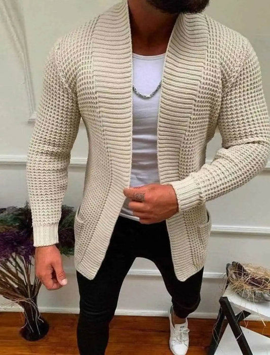 DOIYTTS Men's Casual Long Sleeve Knitted Sweater - Spring Outerwear - Buy Center US