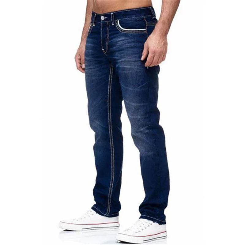 Wulend Vintage Men’s Distressed Denim Jeans - Punk Style Loose Fit - Buy Center US