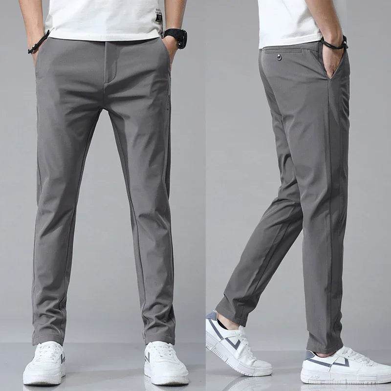 CHOLYL Men's Ultra-Thin Stretch Slim Casual Pants - Breathable Golf Trousers - Buy Center US