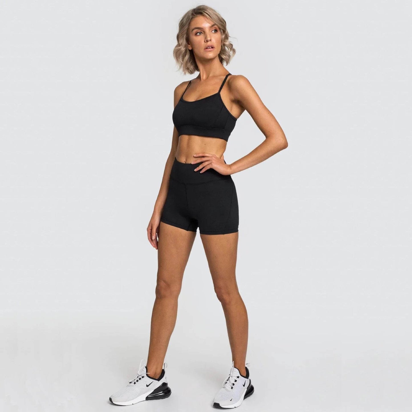 Bobicloud Women's Yoga Running Gym Set - Seamless Bra & Shorts - Buy Center US