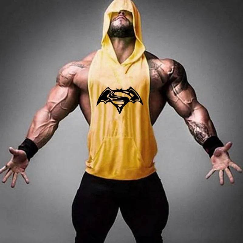 2024 Men's Cotton Tank Top - Hooded Sleeveless Gym Workout Shirt - Buy Center US