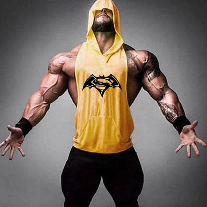 2024 Men's Cotton Tank Top - Hooded Sleeveless Gym Workout Shirt - Buy Center US