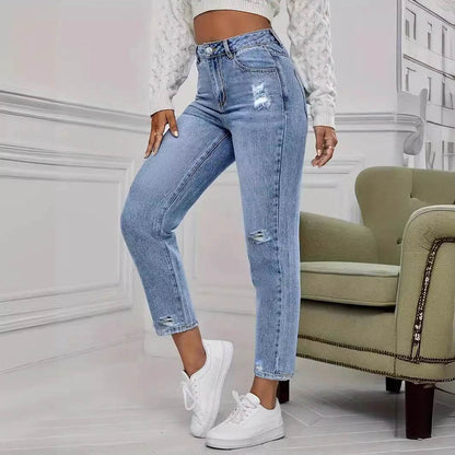 WQAFVG Women's Casual Ripped Jeans - Spring/Summer Fashion Style - Buy Center US