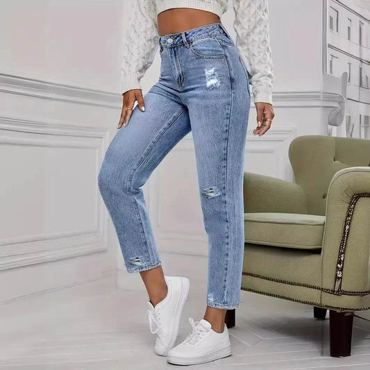 WQAFVG Women's Casual Ripped Jeans - Spring/Summer Fashion Style - Buy Center US