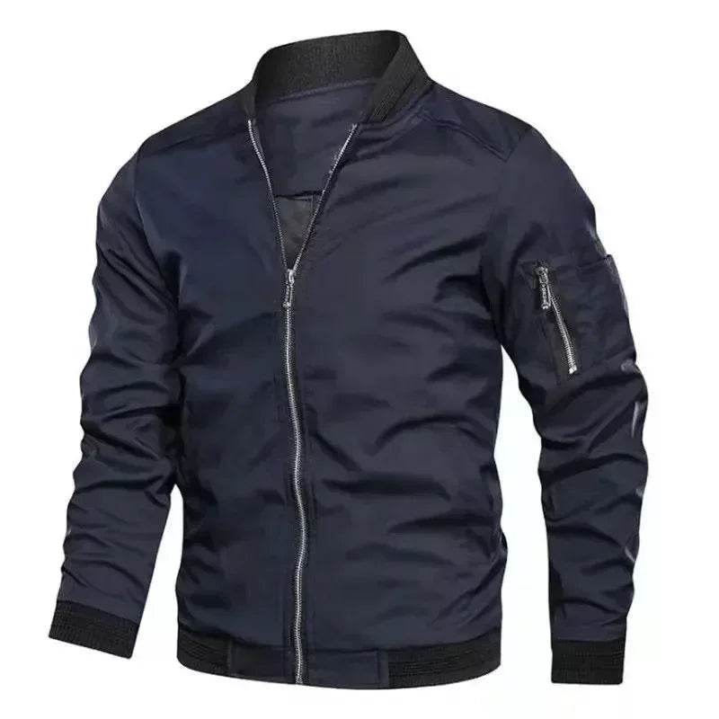 Men's Casual Zipper Jacket - Lightweight Windproof Cycling Coat - Buy Center US