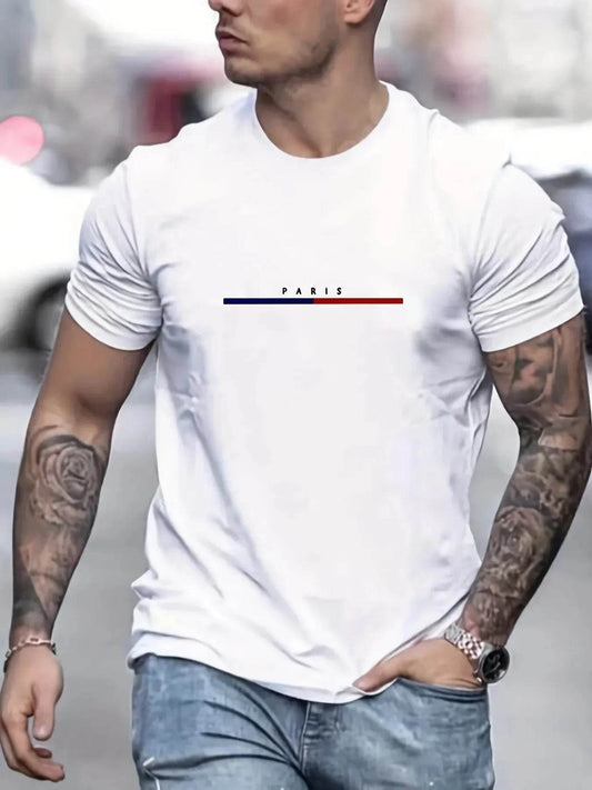 2025 Casual Men's T-Shirt - Super Elastic Short-Sleeve Vintage Streetwear - Buy Center US
