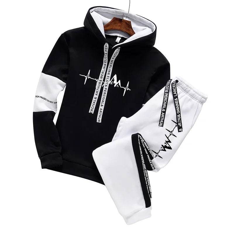 Prowow Men's Classic Hooded Tracksuit - Casual Jogging Sweatshirt & Pants - Buy Center US