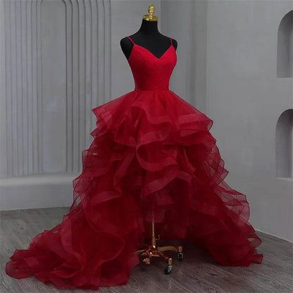 Customized Quinceanera Dress - Ruffles, V-Neck & Spaghetti Straps - Buy Center US