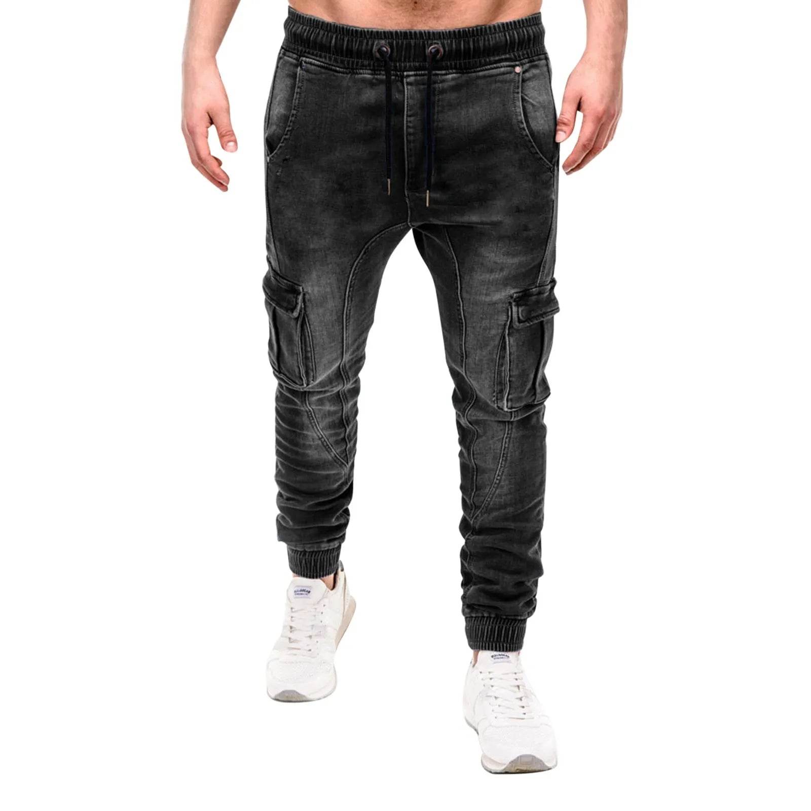 Men's Casual Ripped Skinny Jeans - Lightweight, Stylish Streetwear Pants - Buy Center US