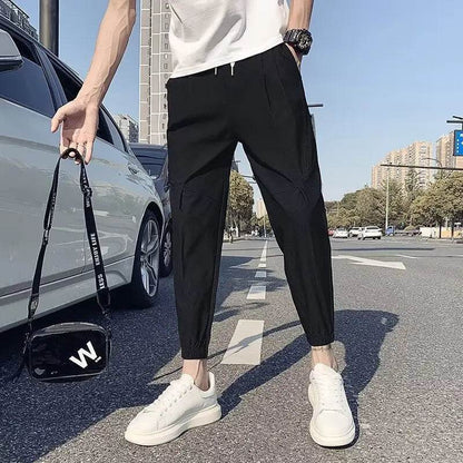 Korean Casual Men's Summer Pants - Loose Fit Harem Joggers for Gym - Buy Center US