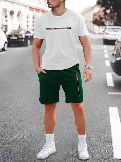 Urban Men's Crew Neck Short Sleeve Suit - Casual & Comfortable for Outdoor - Buy Center US