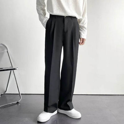 2025 Fashion Korean Loose Wide Pants - Casual White Baggy Trousers for Men - Buy Center US