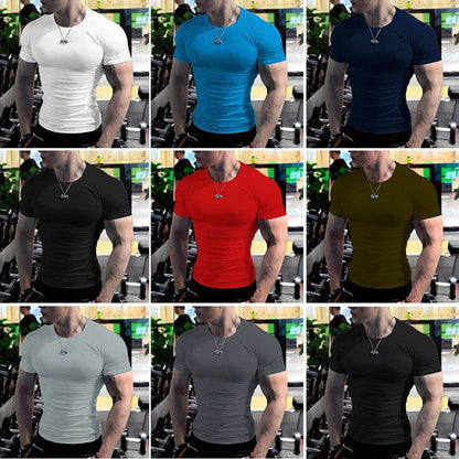 Summer Men’s Compression T-Shirt - Breathable, Quick-Dry Casual Top - Buy Center US