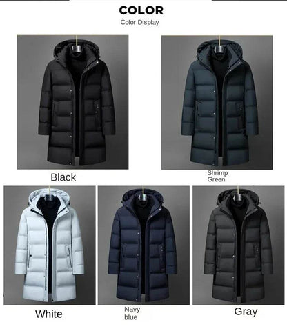 Snow Master Men's Winter Jacket - Thick Down Coat with Hood, Warm & Stylish - Buy Center US