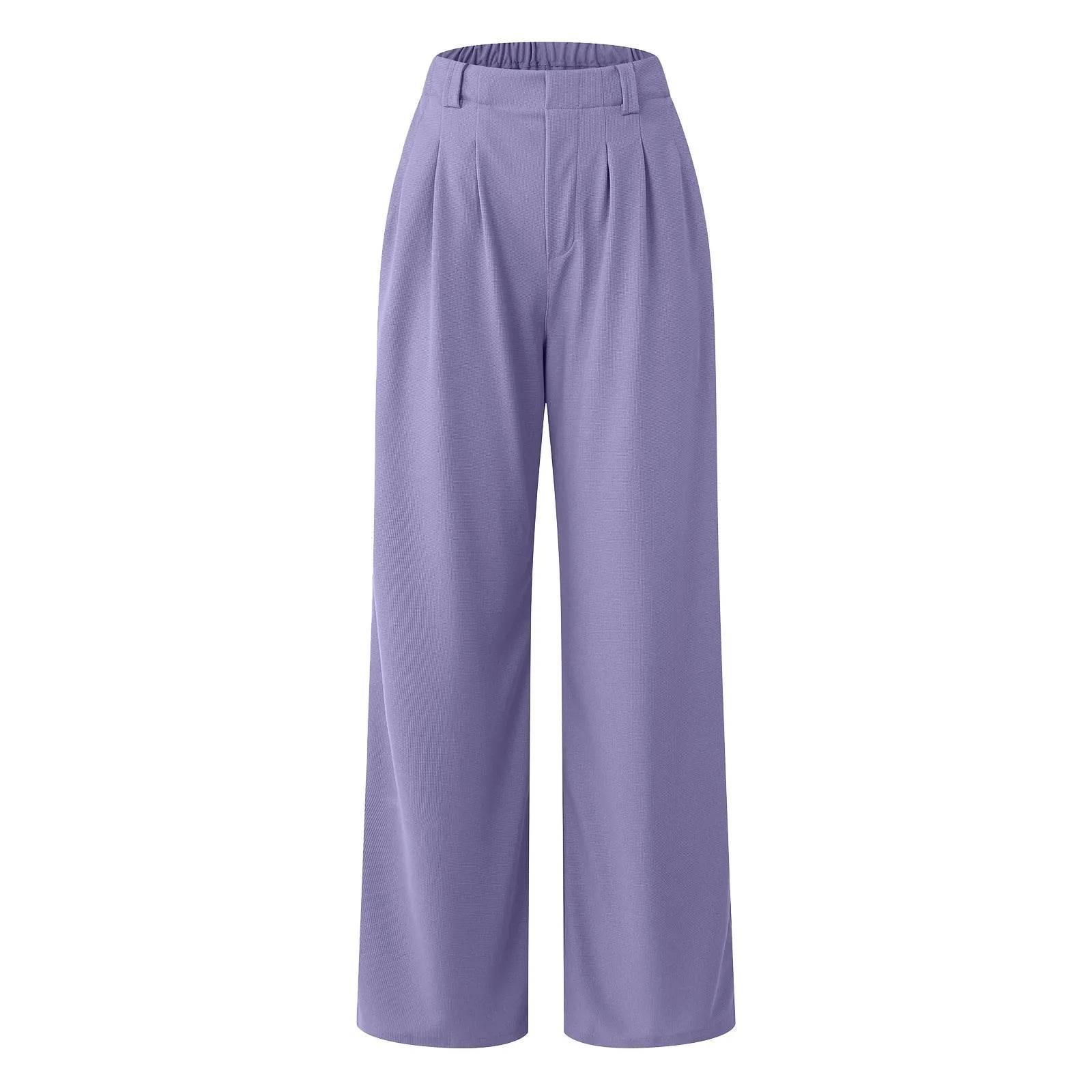 ZOMAXIUJEE Women's Solid Color Palazzo Pants - Casual & Comfortable - Buy Center US