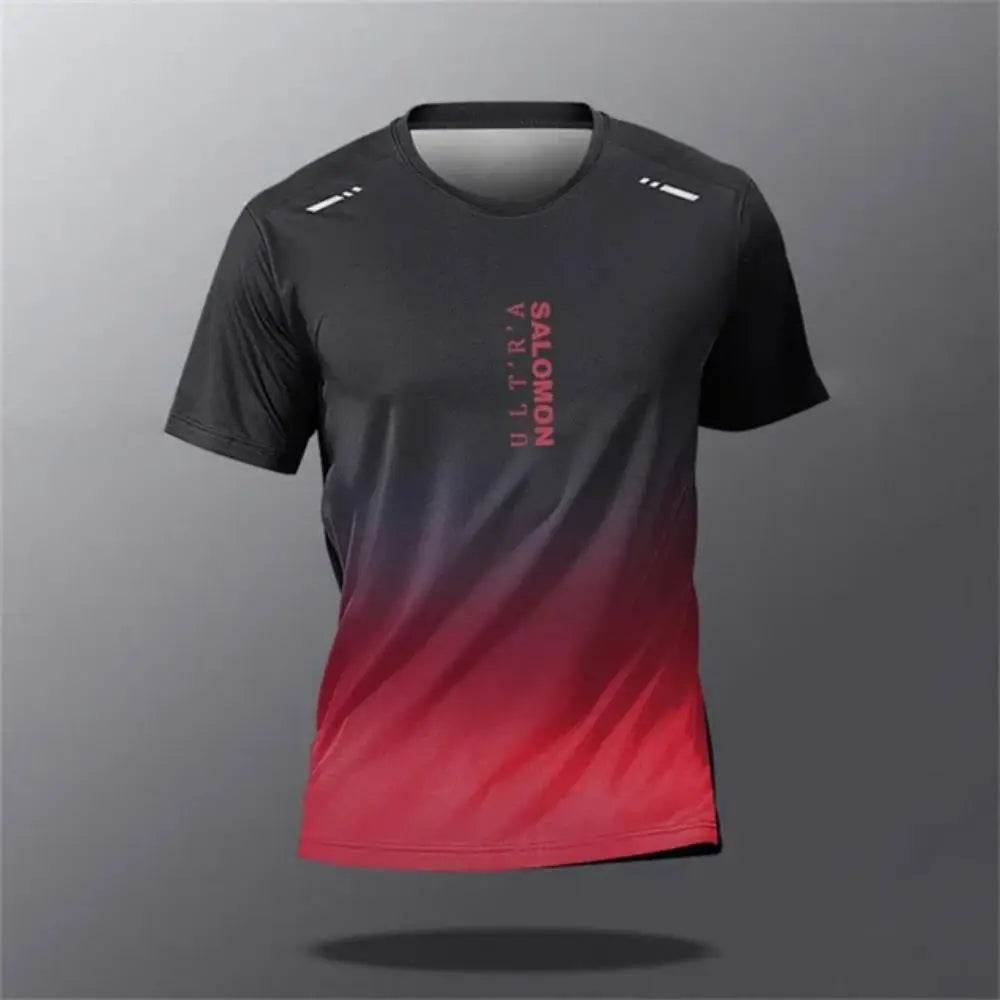 Men's Breathable Gradient Printed T-Shirt - Casual Short Sleeve for Summer - Buy Center US