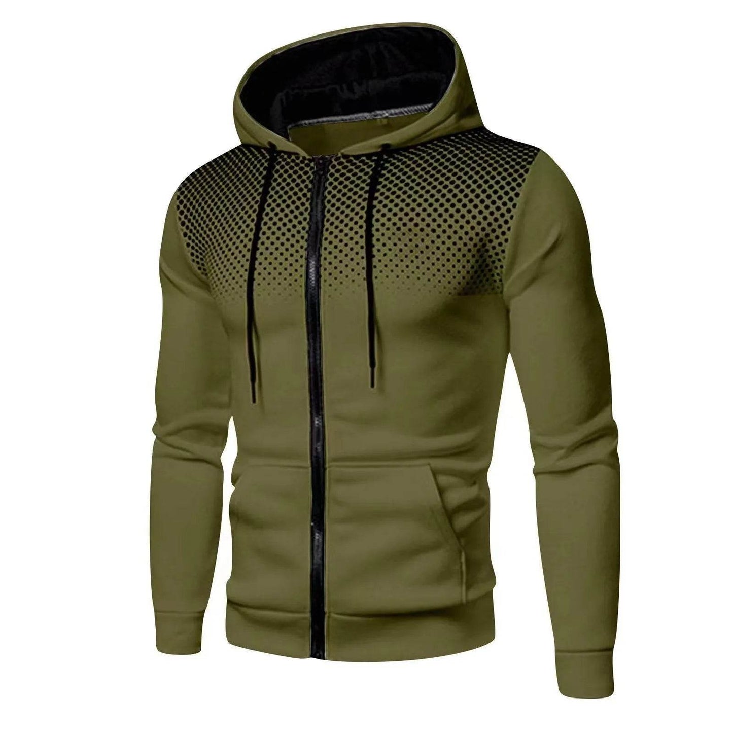 2024 Men's Hoodie Jacket - Zippered Hooded Pullover for Casual Style - Buy Center US