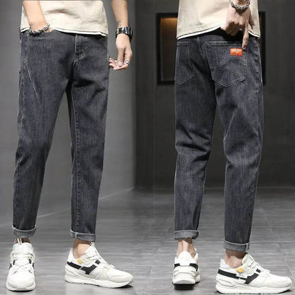 Luxury Men's Blue Jeans - Stylish Slim Fit Casual Denim Pants - Buy Center US