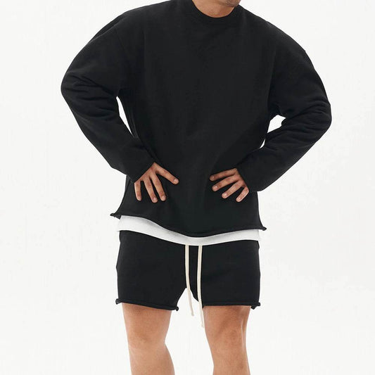 Dueweer Men's Summer Cotton Sets - Loose Hoodie & Shorts for Casual Wear - Buy Center US