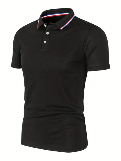 2023 Men's Summer Polo Shirt - Breathable Solid Color Casual Tee - Buy Center US