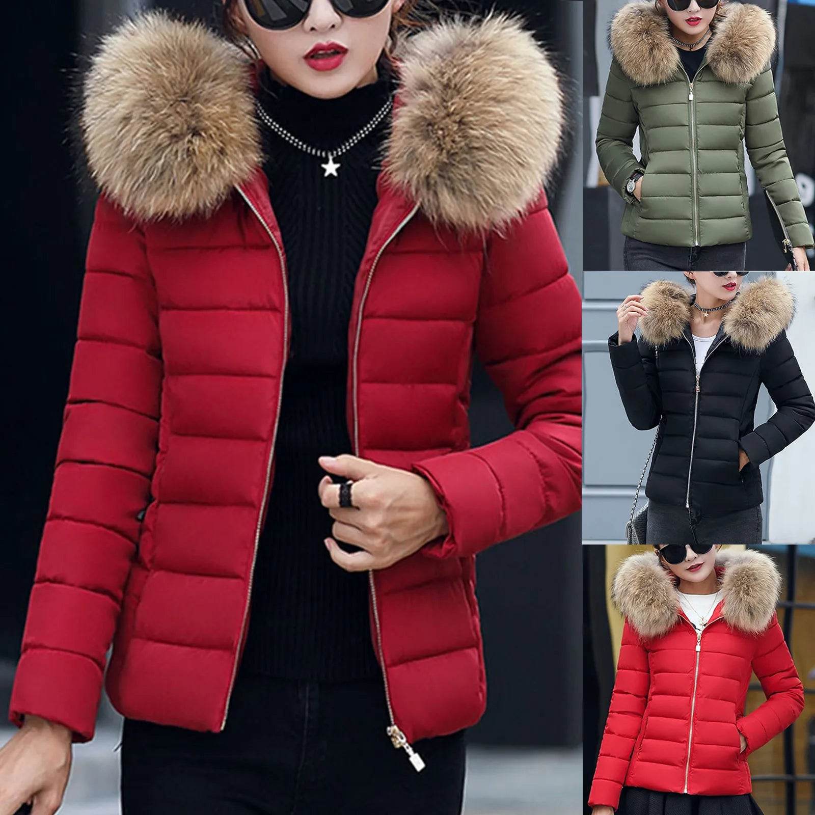 Women's Slim Fit Hooded Jacket – Casual Autumn Winter Parka - Buy Center US