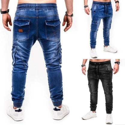 Men's Casual Ripped Skinny Jeans - Lightweight, Stylish Streetwear Pants - Buy Center US