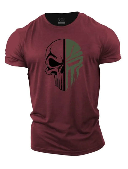 3D Printed Military Skull T-Shirt for Men - Casual Gym Wear - Buy Center US