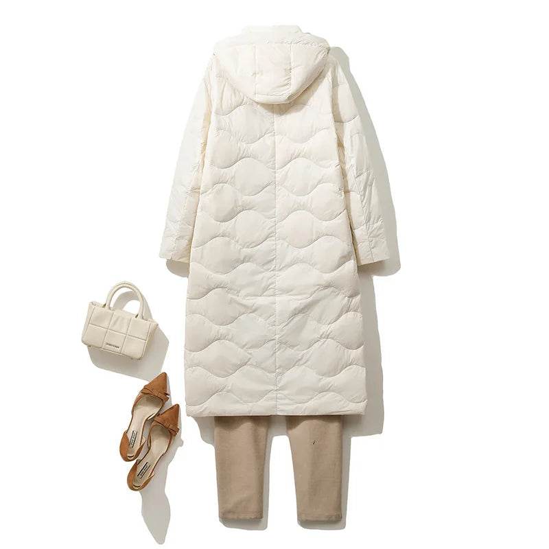 Women’s Lightweight Hooded Down Jacket - Stylish & Warm for Winter - Buy Center US