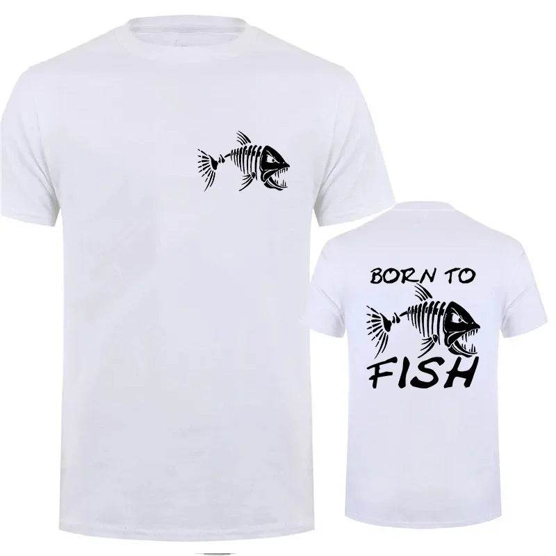 Born To Fish Funny T-Shirt - Casual Short Sleeve for Fishing Lovers - Buy Center US