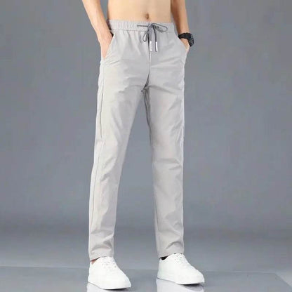 Men's Ice Silk Cargo Pants - Lightweight Summer Sweatpants for Casual Style - Buy Center US
